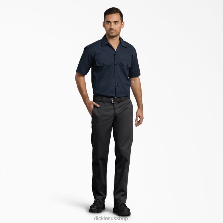 Slim Fit Work Pants Men Dickies Black (BK) 88T84113 Work Apparel