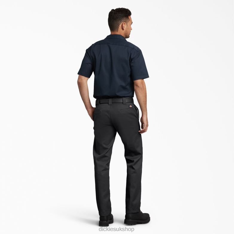 Slim Fit Work Pants Men Dickies Black (BK) 88T84113 Work Apparel