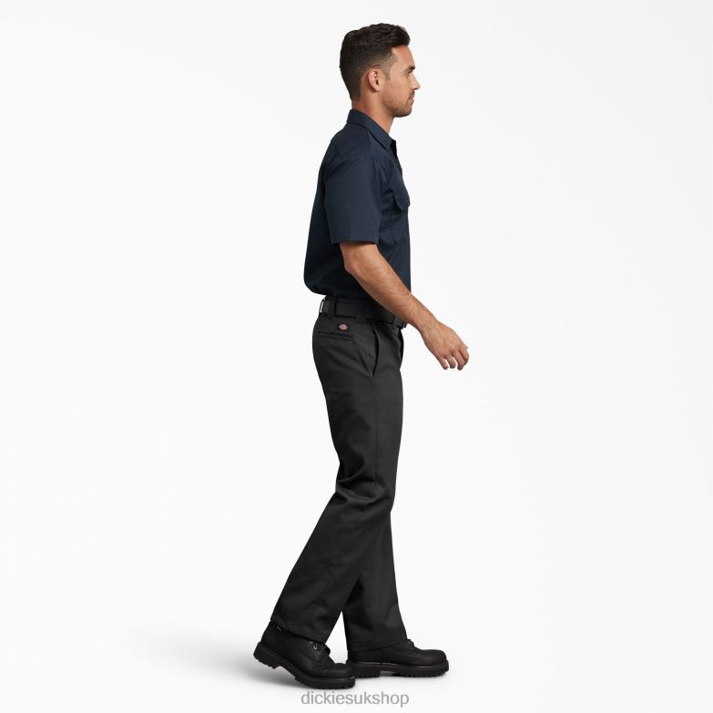 Slim Fit Work Pants Men Dickies Black (BK) 88T84113 Work Apparel