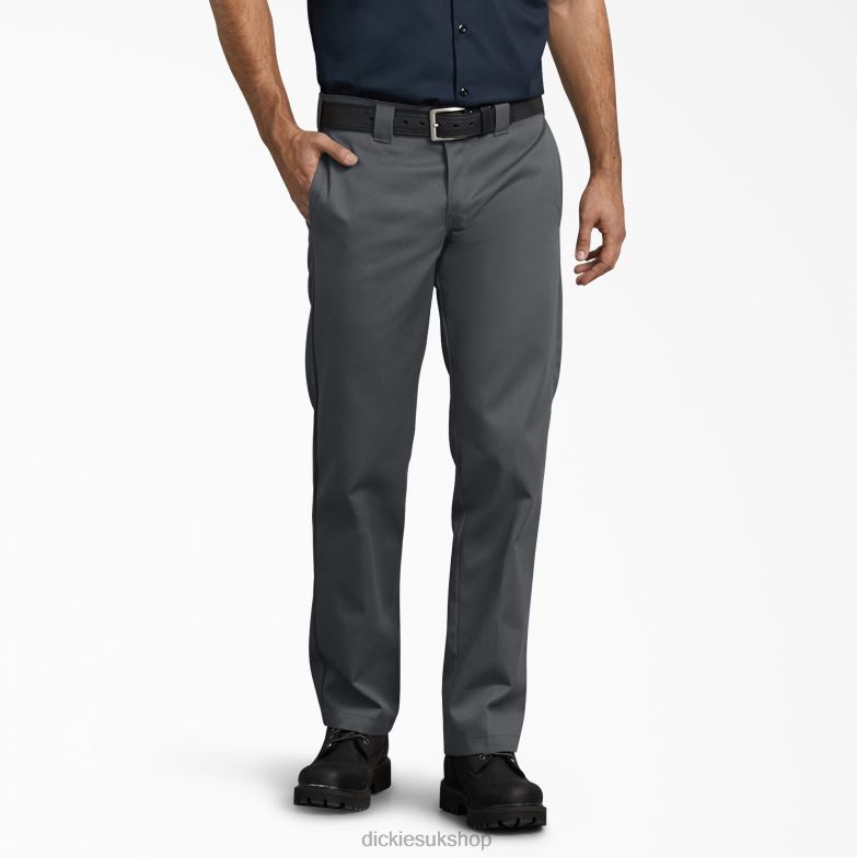Slim Fit Work Pants Men Dickies Charcoal Gray (CH) 88T84114 Work Apparel
