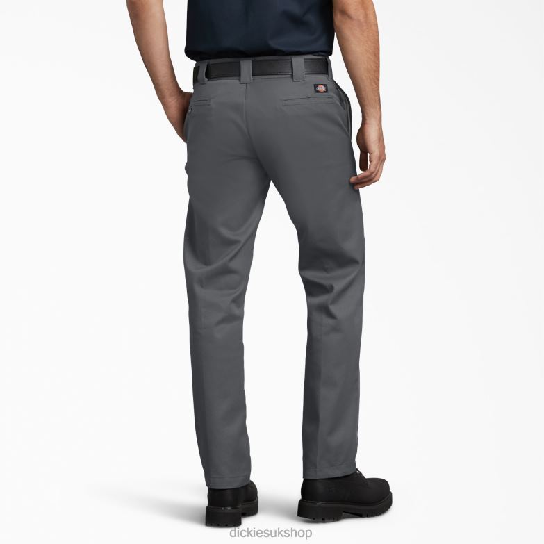 Slim Fit Work Pants Men Dickies Charcoal Gray (CH) 88T84114 Work Apparel