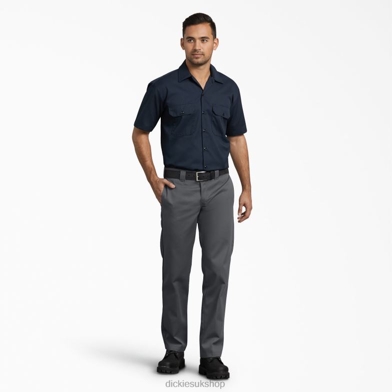 Slim Fit Work Pants Men Dickies Charcoal Gray (CH) 88T84114 Work Apparel