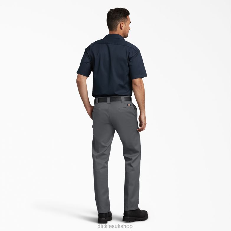 Slim Fit Work Pants Men Dickies Charcoal Gray (CH) 88T84114 Work Apparel