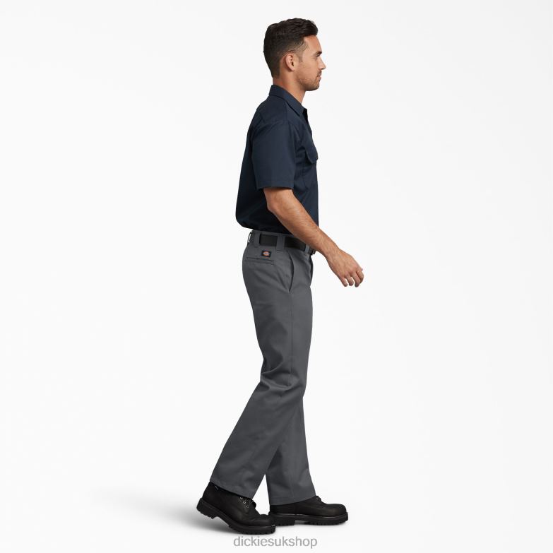 Slim Fit Work Pants Men Dickies Charcoal Gray (CH) 88T84114 Work Apparel