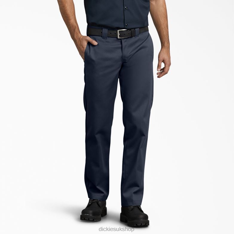 Slim Fit Work Pants Men Dickies Dark Navy (DN) 88T84115 Work Apparel