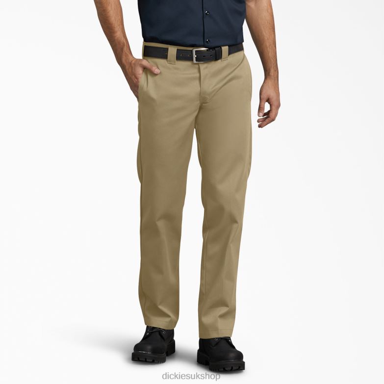 Slim Fit Work Pants Men Dickies Khaki (KH) 88T84116 Work Apparel