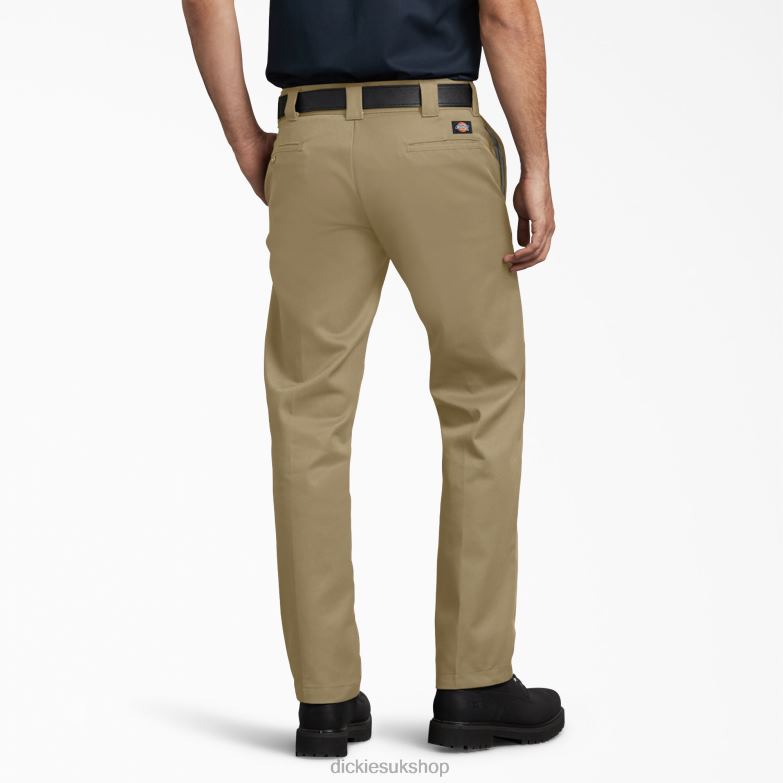 Slim Fit Work Pants Men Dickies Khaki (KH) 88T84116 Work Apparel