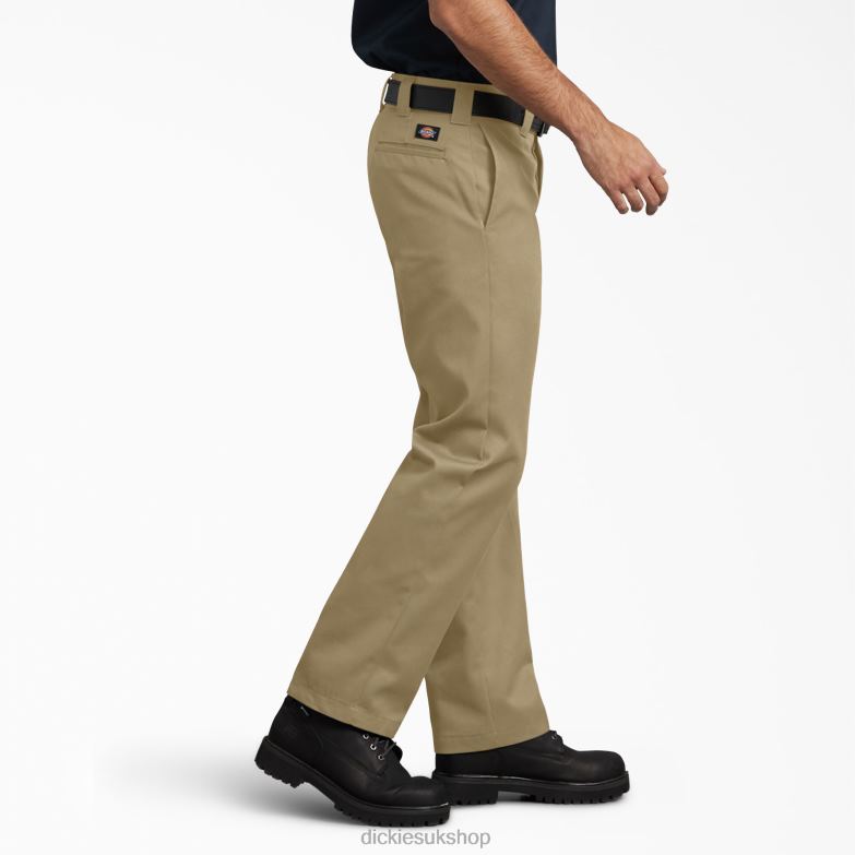 Slim Fit Work Pants Men Dickies Khaki (KH) 88T84116 Work Apparel