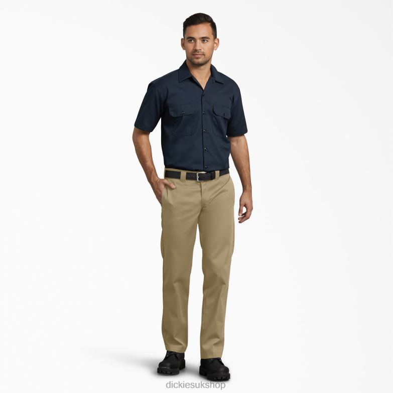 Slim Fit Work Pants Men Dickies Khaki (KH) 88T84116 Work Apparel
