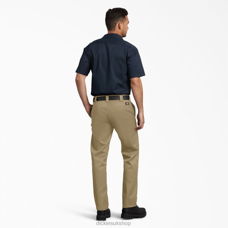 Slim Fit Work Pants Men Dickies Khaki (KH) 88T84116 Work Apparel