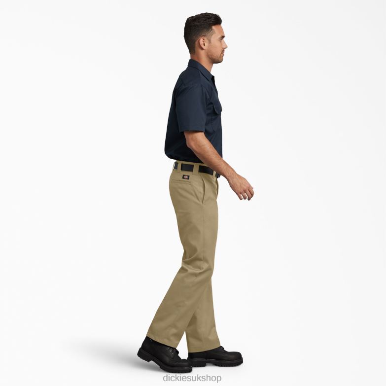 Slim Fit Work Pants Men Dickies Khaki (KH) 88T84116 Work Apparel