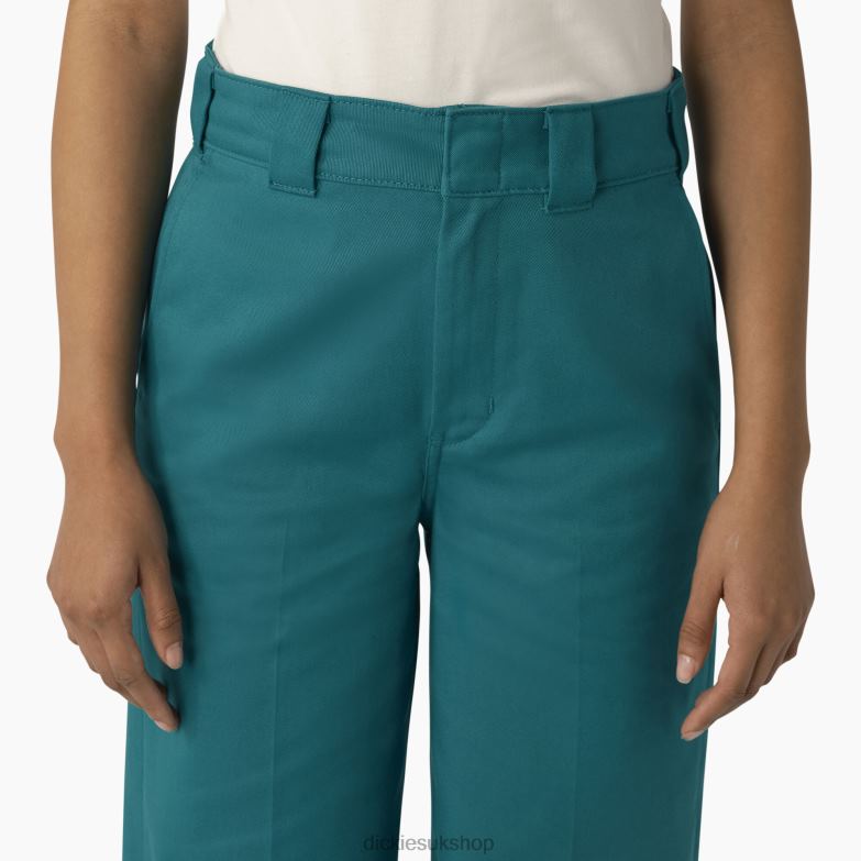 Stonewashed Wide Leg Work Pants Women Dickies Regular 88T841748 Work Apparel