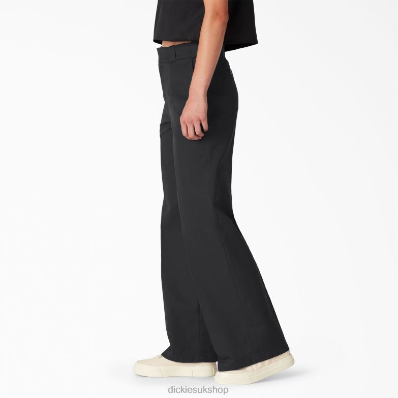 Stonewashed Wide Leg Work Pants Women Dickies Regular 88T841751 Work Apparel