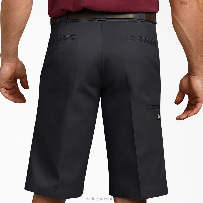Relaxed Fit Multi-Use Pocket Work Shorts 13\" Men Dickies Black (BK) 88T84371 Work Apparel