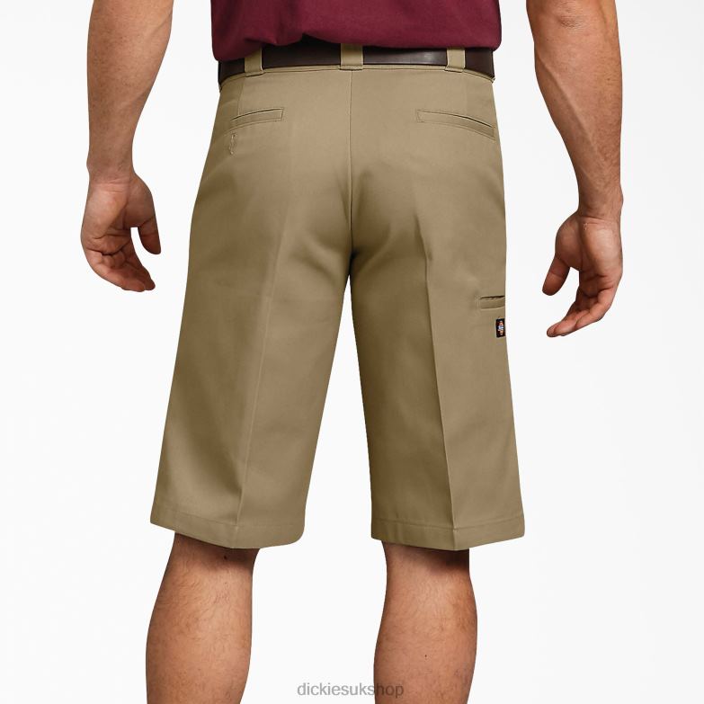 Relaxed Fit Multi-Use Pocket Work Shorts 13\" Men Dickies Khaki (KH) 88T84374 Work Apparel