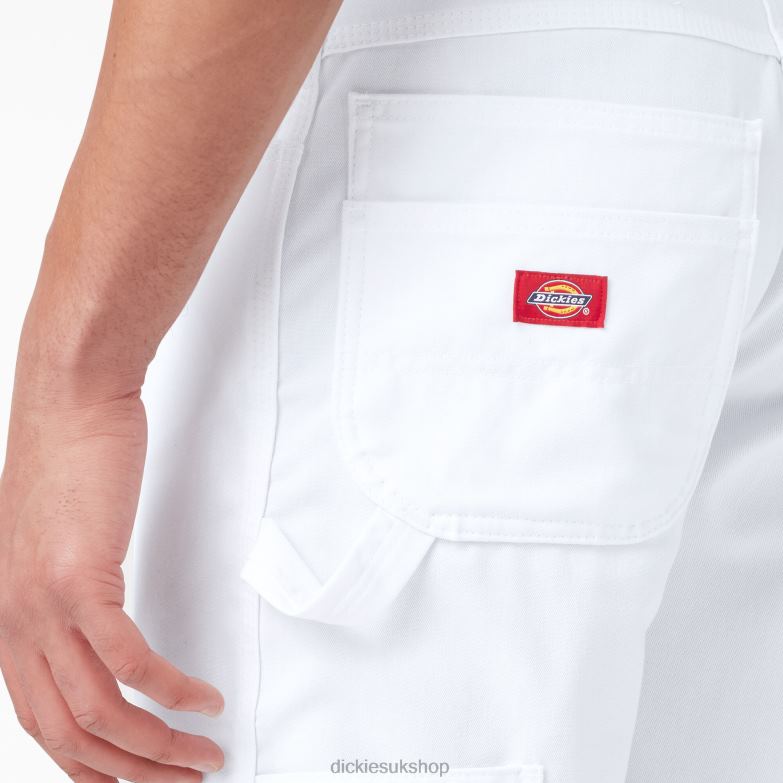 Relaxed Fit Utility Painter\'s Shorts 11\" Men Dickies White (WH) 88T84453 Work Apparel