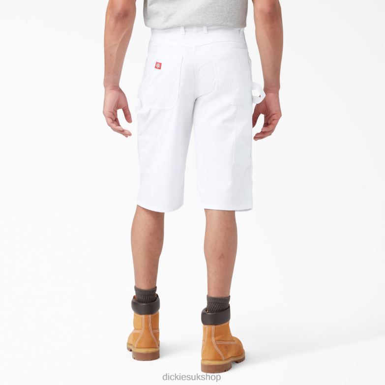 Relaxed Fit Utility Painter\'s Shorts 13\" Men Dickies White (WH) 88T84454 Work Apparel