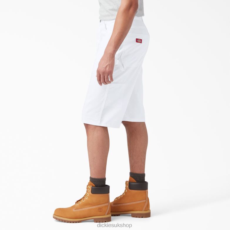 Relaxed Fit Utility Painter\'s Shorts 13\" Men Dickies White (WH) 88T84454 Work Apparel