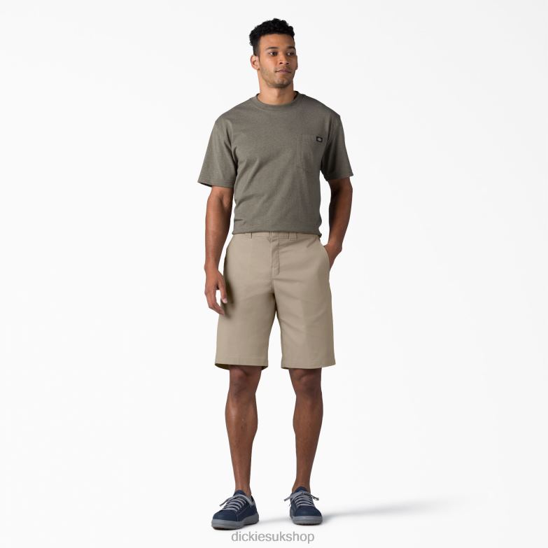 Relaxed Fit Work Shorts 11\" Men Dickies Desert Sand (DS) 88T84353 Work Apparel