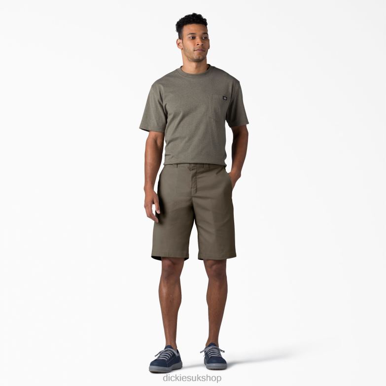 Relaxed Fit Work Shorts 11\" Men Dickies Mushroom (MR1) 88T84354 Work Apparel