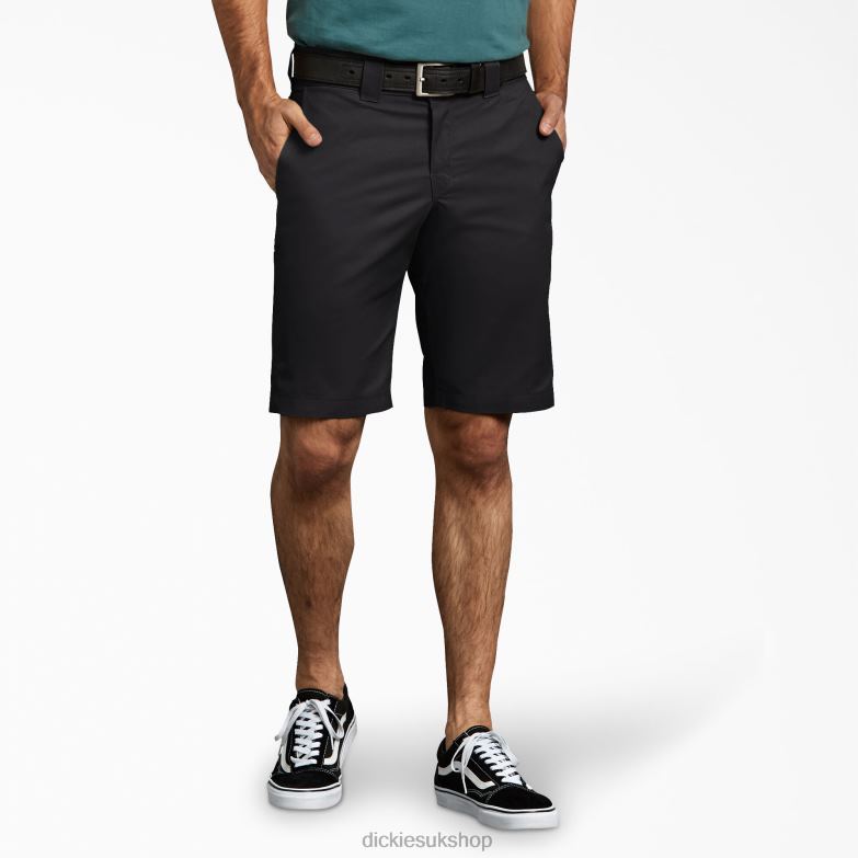 Slim Fit Work Shorts 11" Men Dickies Black (BK) 88T84389 Work Apparel