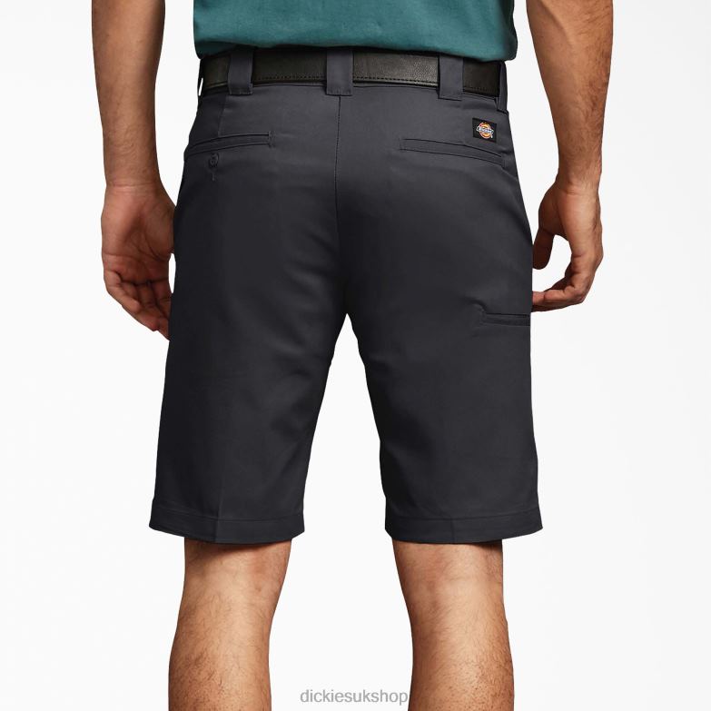Slim Fit Work Shorts 11\" Men Dickies Black (BK) 88T84389 Work Apparel