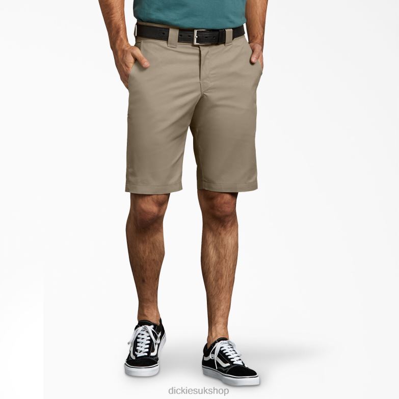 Slim Fit Work Shorts 11" Men Dickies Desert Sand (DS) 88T84390 Work Apparel