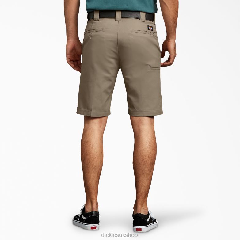 Slim Fit Work Shorts 11\" Men Dickies Desert Sand (DS) 88T84390 Work Apparel