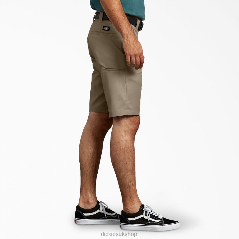 Slim Fit Work Shorts 11\" Men Dickies Desert Sand (DS) 88T84390 Work Apparel