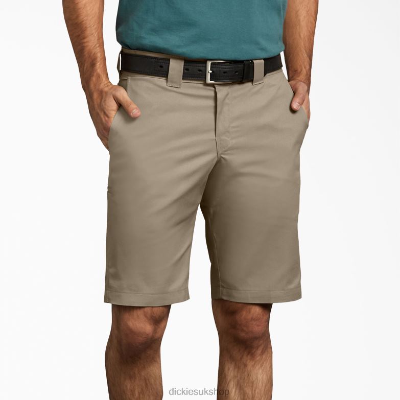 Slim Fit Work Shorts 11\" Men Dickies Desert Sand (DS) 88T84390 Work Apparel