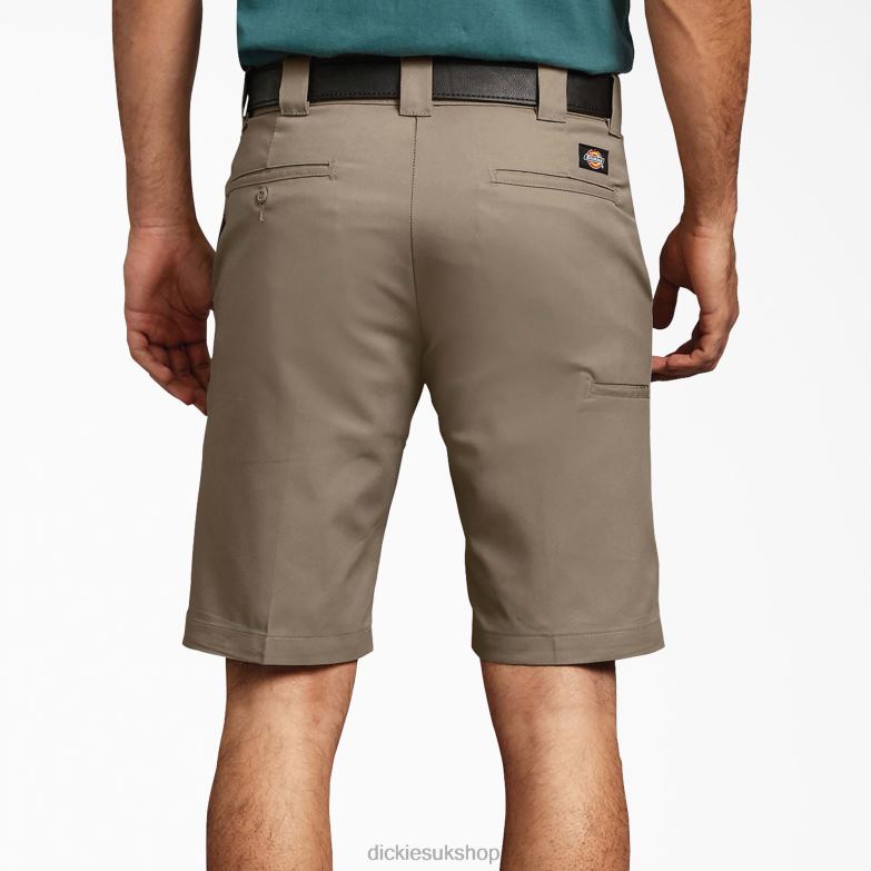 Slim Fit Work Shorts 11\" Men Dickies Desert Sand (DS) 88T84390 Work Apparel