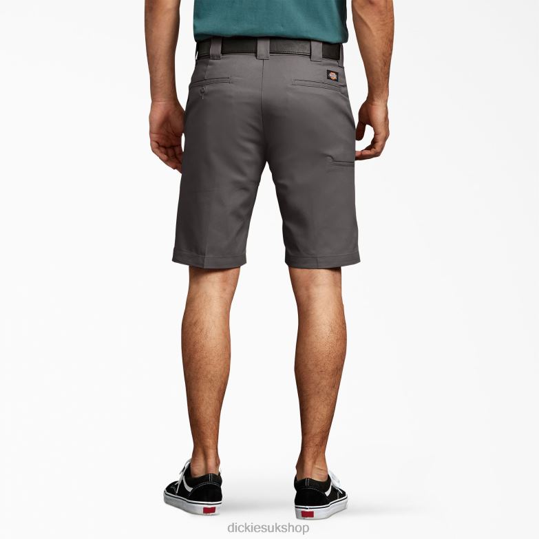Slim Fit Work Shorts 11\" Men Dickies Gravel Gray (VG) 88T84391 Work Apparel