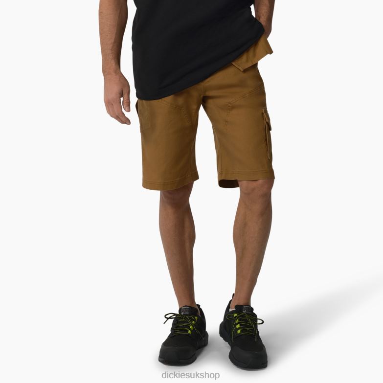 Temp-iQ 365 Tech Duck Shorts 11" Men Dickies Rinsed Brown Duck (RBD) 88T84483 Work Apparel