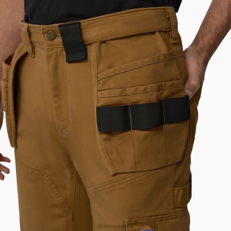 Temp-iQ 365 Tech Duck Shorts 11\" Men Dickies Rinsed Brown Duck (RBD) 88T84483 Work Apparel