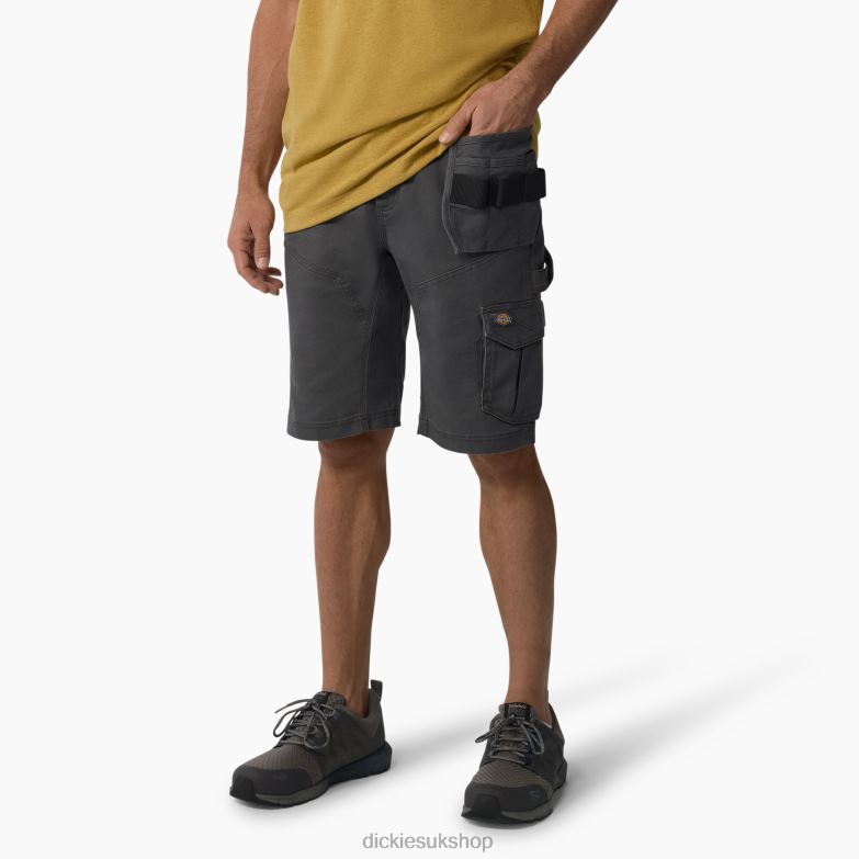 Temp-iQ 365 Tech Duck Shorts 11\" Men Dickies Rinsed Slate (RSL) 88T84484 Work Apparel