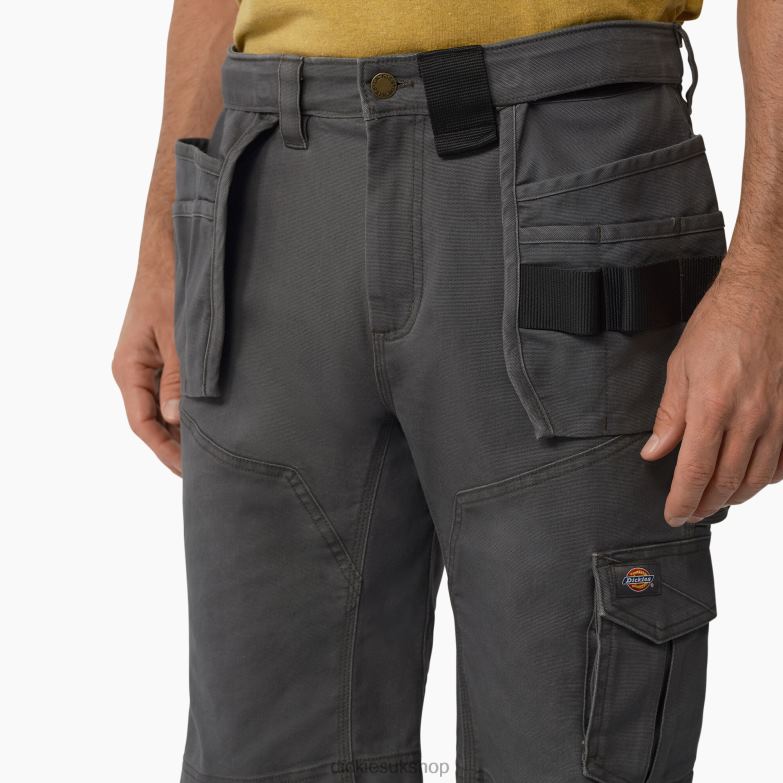 Temp-iQ 365 Tech Duck Shorts 11\" Men Dickies Rinsed Slate (RSL) 88T84484 Work Apparel