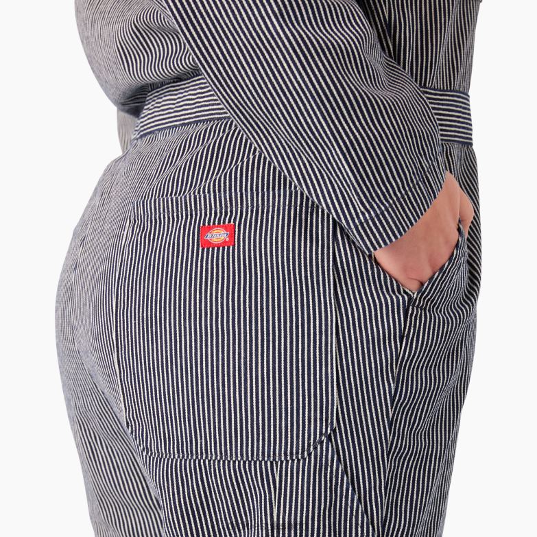 Plus Long Sleeve Hickory Stripe Overalls Women Dickies Regular 88T841951 Work Apparel