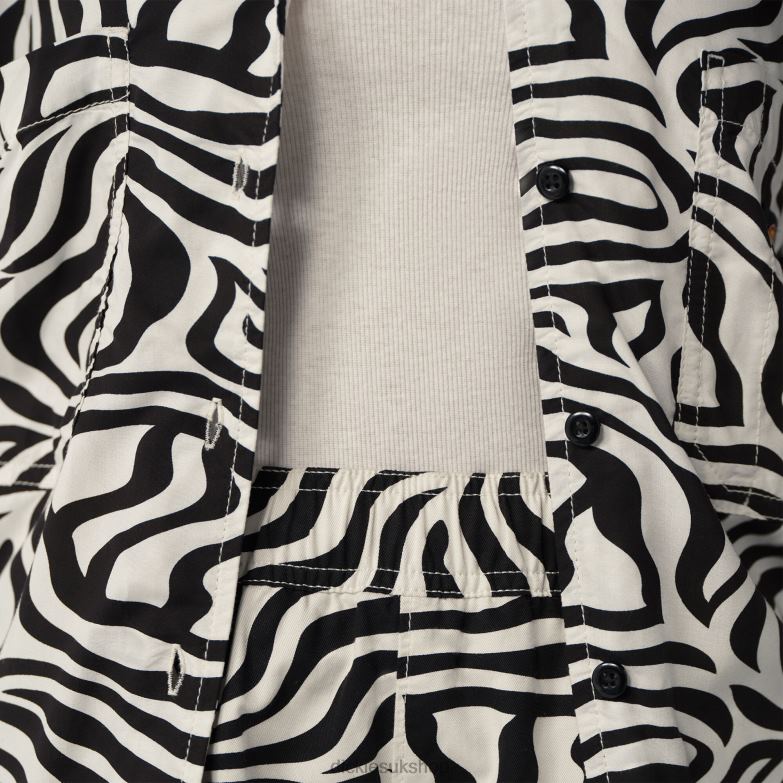 Zebra Print Work Shirt Women Dickies Black/White (BKWH) 88T842105 Work Apparel