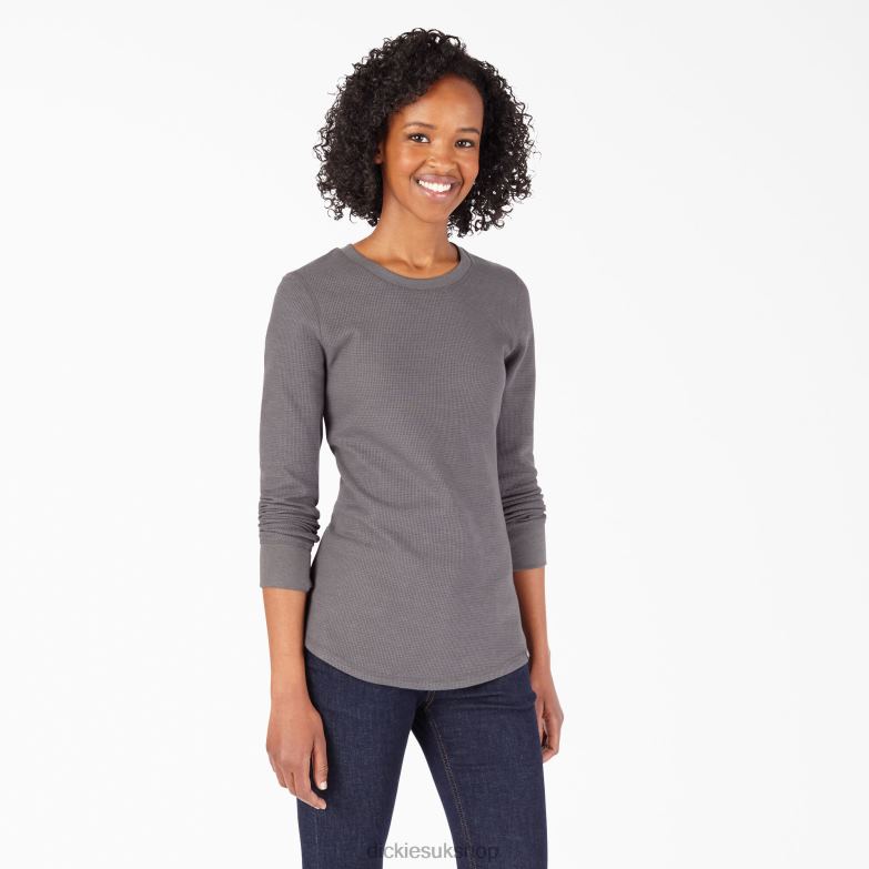 Long Sleeve Thermal Shirt Women Dickies Graphite Gray (GAD) 88T842046 Work Apparel