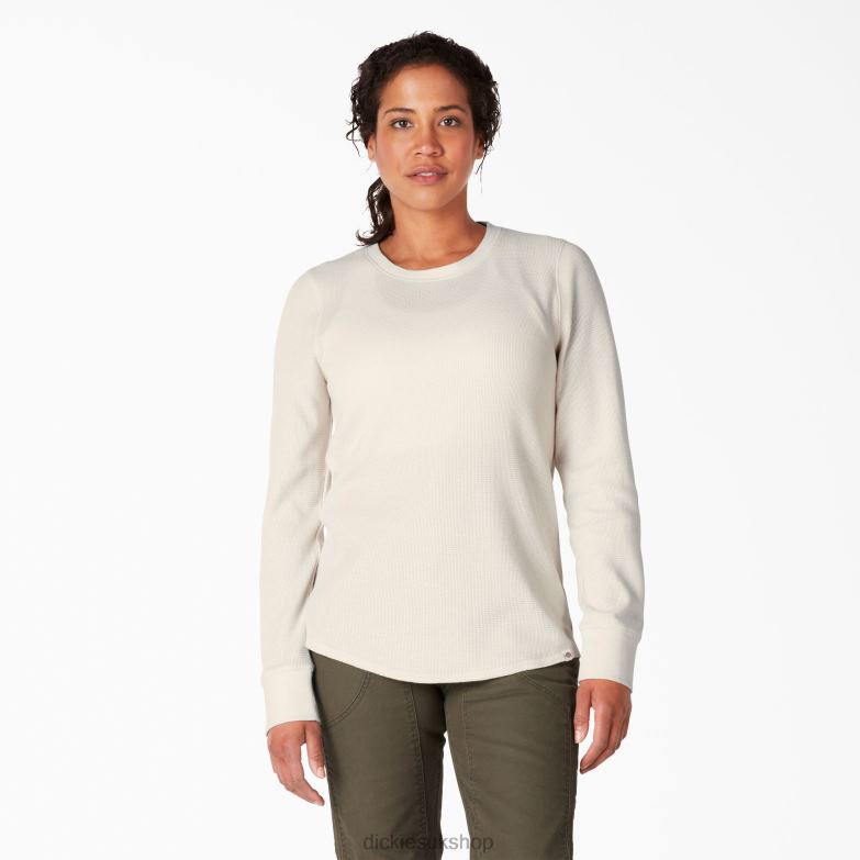 Long Sleeve Thermal Shirt Women Dickies Oatmeal Heather (O2H) 88T842050 Work Apparel
