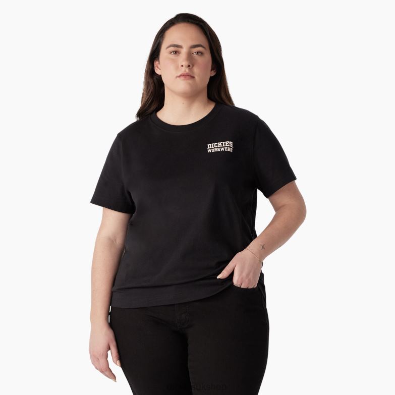 Plus Heavyweight Workwear Graphic T-Shirt Women Dickies Black (KBK) 88T842190 Work Apparel