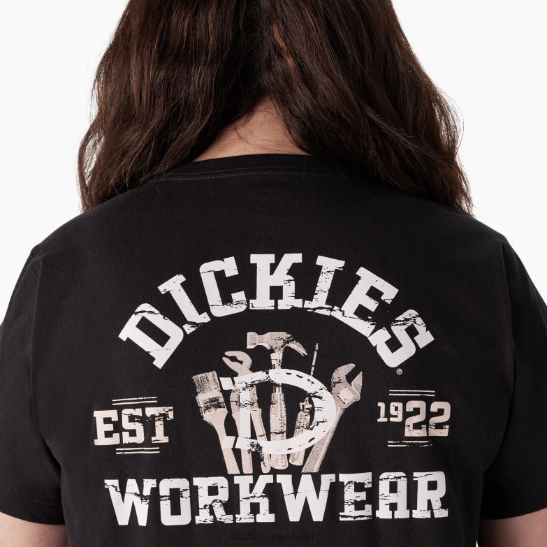 Plus Heavyweight Workwear Graphic T-Shirt Women Dickies Black (KBK) 88T842190 Work Apparel