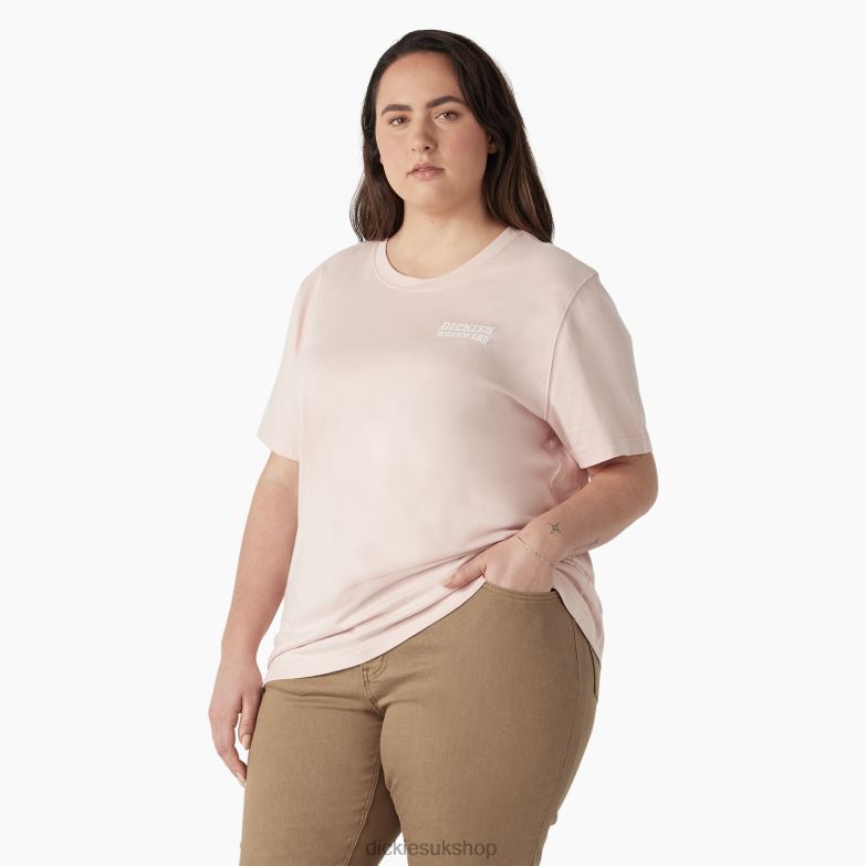 Plus Heavyweight Workwear Graphic T-Shirt Women Dickies Lotus Pink (LO2) 88T842191 Work Apparel