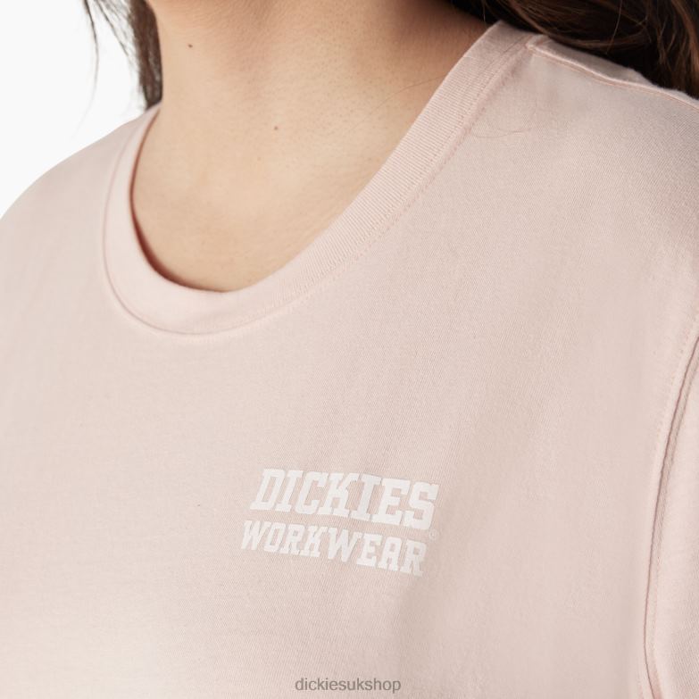 Plus Heavyweight Workwear Graphic T-Shirt Women Dickies Lotus Pink (LO2) 88T842191 Work Apparel