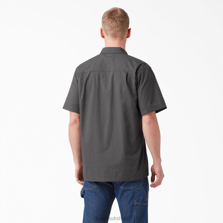 Short Sleeve Ripstop Work Shirt Men Dickies Rinsed Slate (RSL) 88T84647 Work Apparel