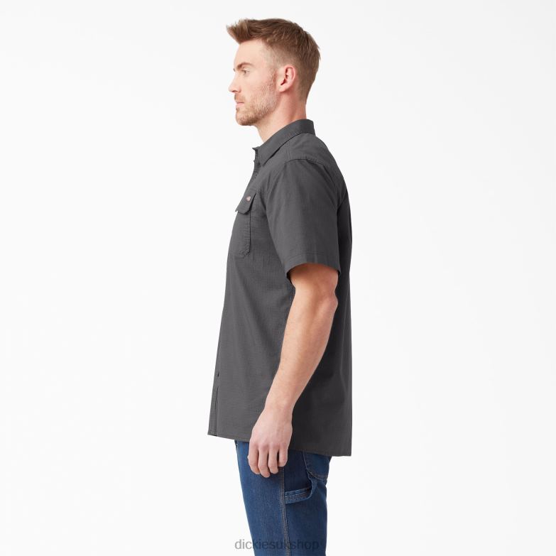 Short Sleeve Ripstop Work Shirt Men Dickies Rinsed Slate (RSL) 88T84647 Work Apparel