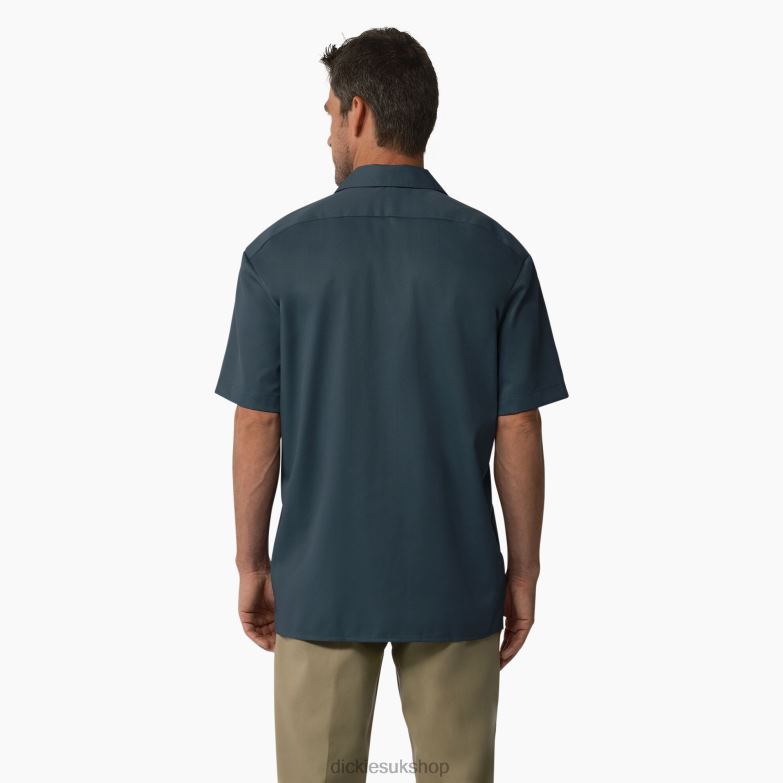 Short Sleeve Work Shirt Men Dickies Airforce Blue (AF) 88T84485 Work Apparel