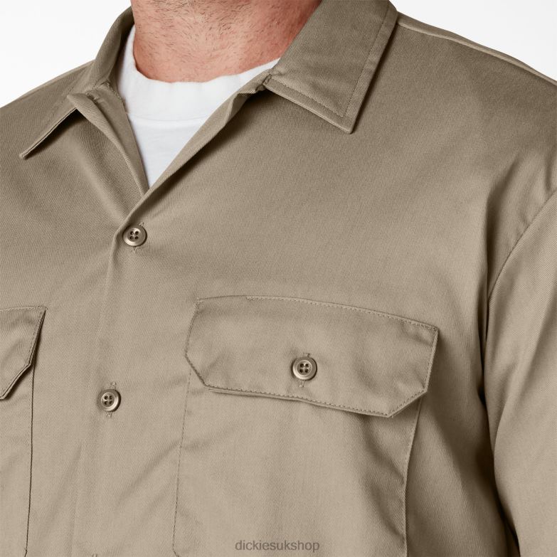 Short Sleeve Work Shirt Men Dickies Desert Sand (DS) 88T84490 Work Apparel