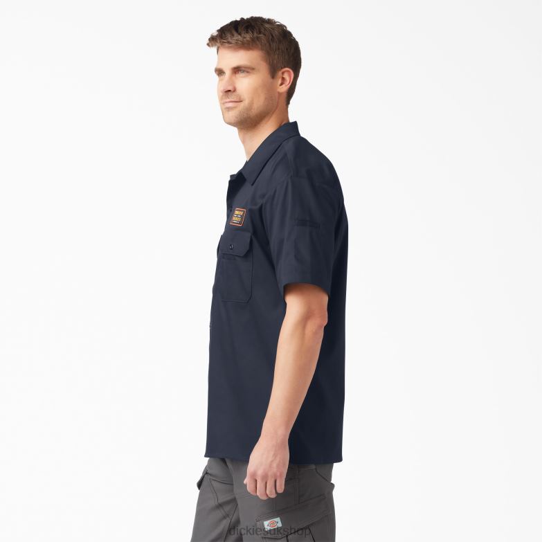 Traeger Ultimate Grilling Shirt Men Dickies Dark Navy (DN) 88T84793 Work Apparel