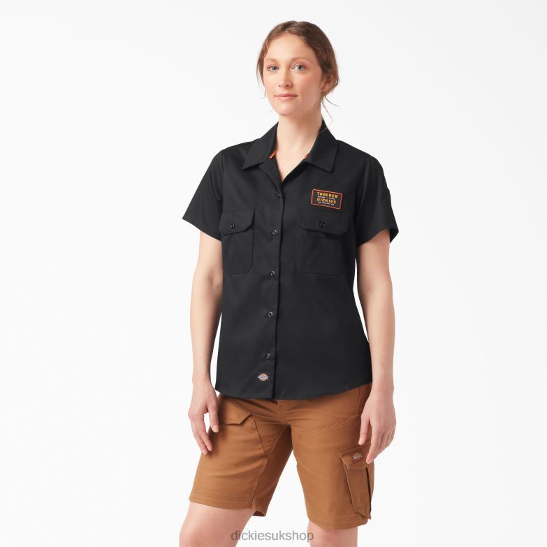 Traeger Ultimate Grilling Shirt Women Dickies Black (BK) 88T842156 Work Apparel